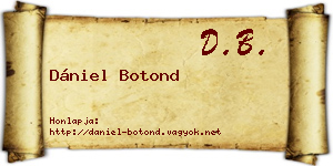 Dániel Botond névjegykártya