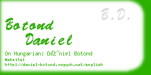 botond daniel business card